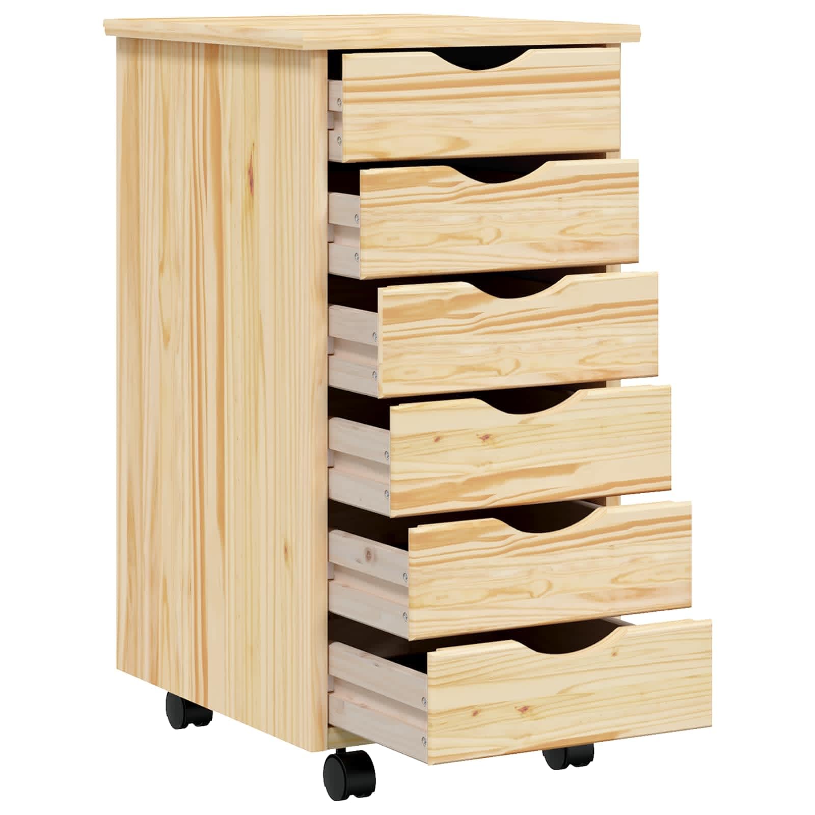 Armadietto Portadocumenti Mobile con Cassetti, Armadietto Portaoggetti per Ufficio su Ruote per Documenti, Libri, Articoli di Cancelleria, Ufficio (34×39×65,5 centimetri)