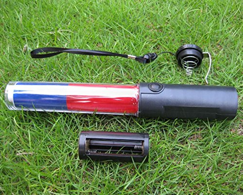 Mastiff M260Br Traffic Control Magnet Multifunctional 3Xaa Blue Red Light 3-Mode Flashlight Led Lamp Torch Signal Lightbar Wand Safety Beacon #TOP3