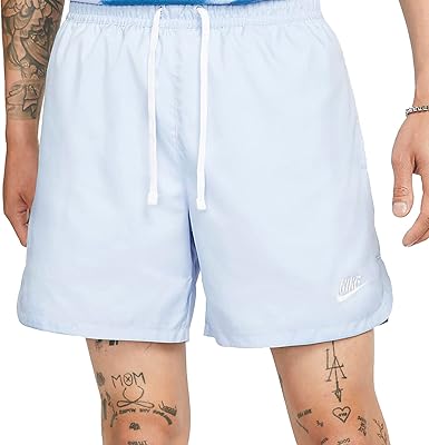 Nike Sportswear Sport Essentials Woven Lined Flow Shorts Mens, Light Marine/White, X-Large