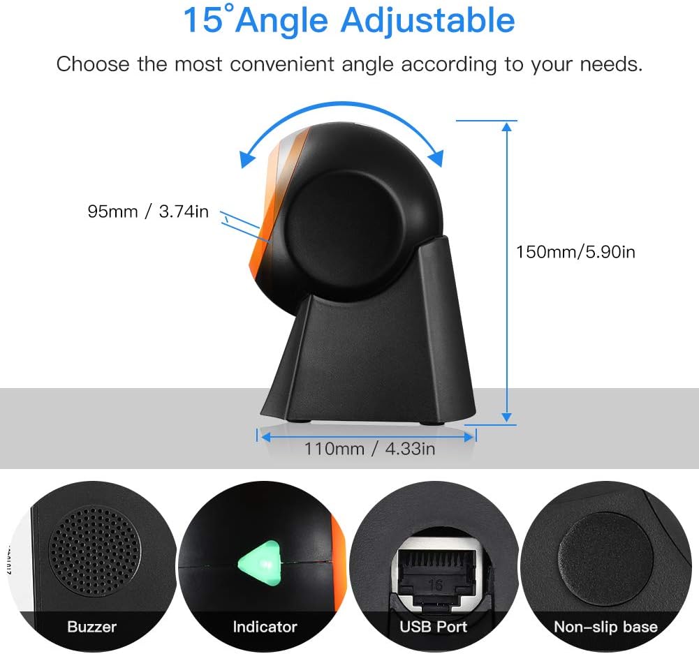 Eyoyo EY-8800 Adjustable Angle and Components