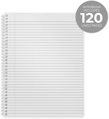 Miniatura 4 de Melanin - Cuaderno mágico en espiral, 8.5 x 11 pulgadas, diario motivacional de corazones negros, 120 páginas con rayas universitarias, tapa blanda