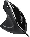 Perixx PERIMICE-713L Souris verticale sans fil ergonomique à gauche - 800/1200/1600 DPI - Recommandation : RSI Utilisateur