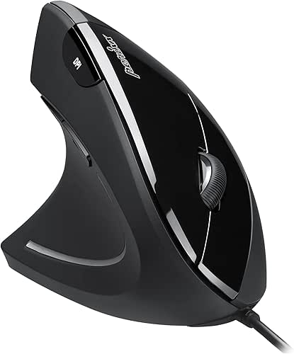 Perixx Perimice-513L Wired Vertical Ergonomic Mouse with 2 DPI, 6