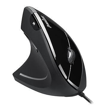 Perixx PERIMICE-513L Left Handed Ergonomic Vertical Mouse - 1000/1600 DPI - Recommended with RSI User