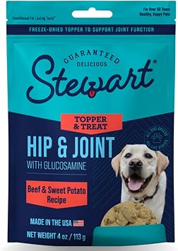 Stewart Freeze Dried Dog Treats & Food Topper, Hip & Joint Formula, 4 oz