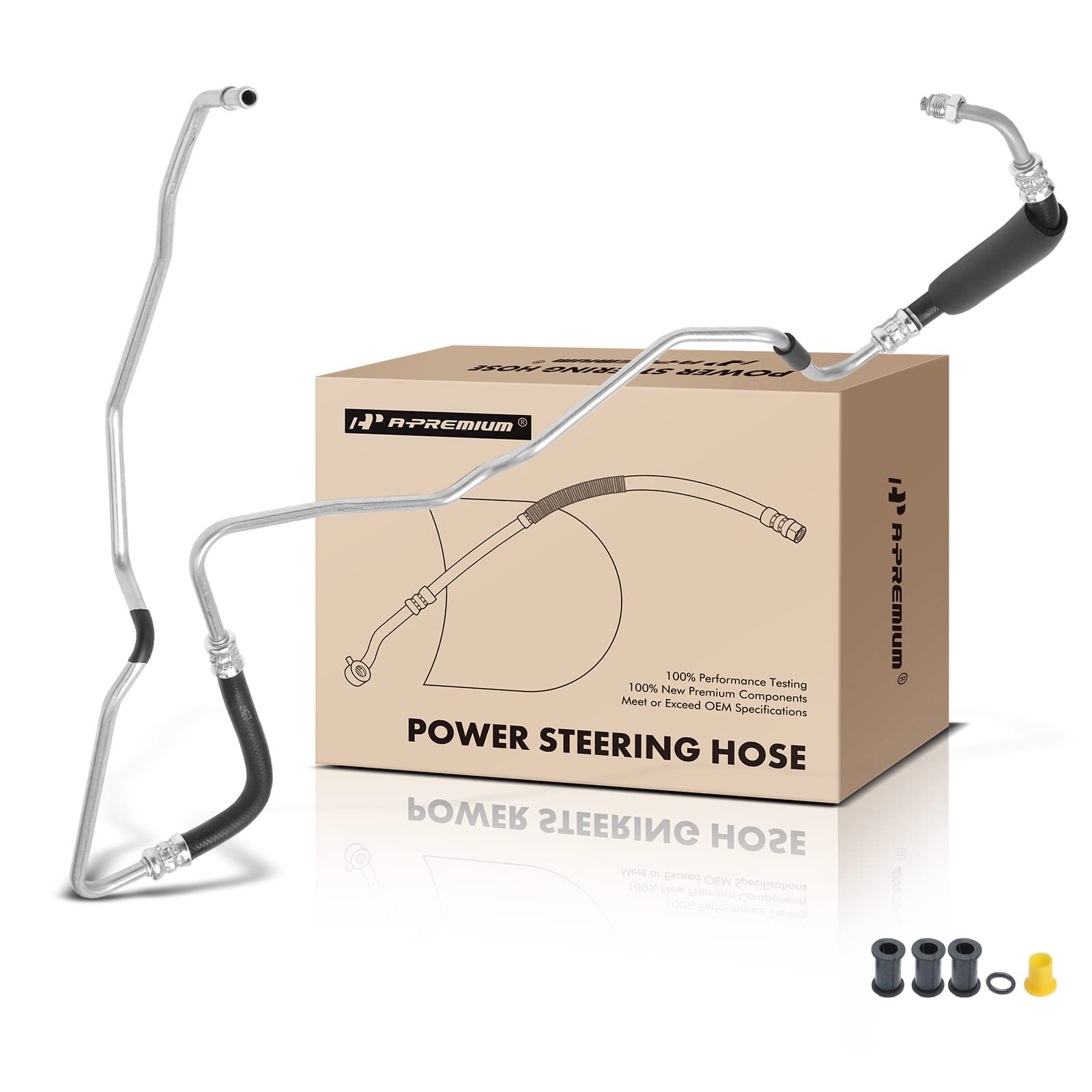 A-Premium Power Steering Return Hose Line Assembly Compatible with Hyundai Santa Fe 2001 2002 2003 2004 2005 2006, 2.7L, with O-ring, From Gear