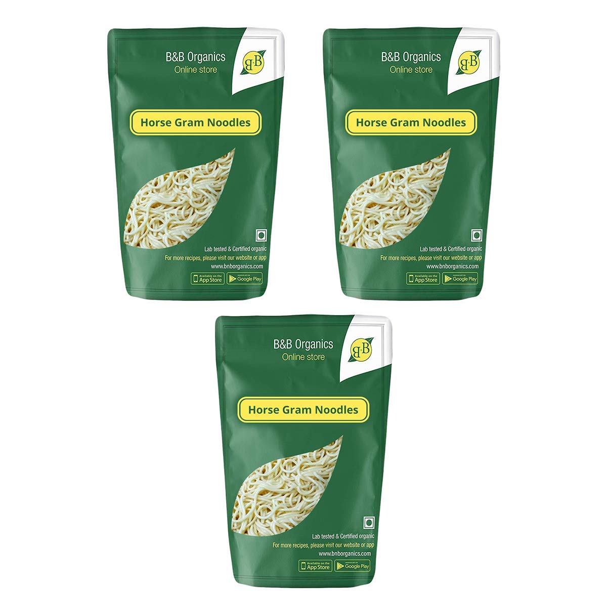 B&B Organics Horsegram Noodles(180g)- Pack of 3 / Kollu Noodles.
