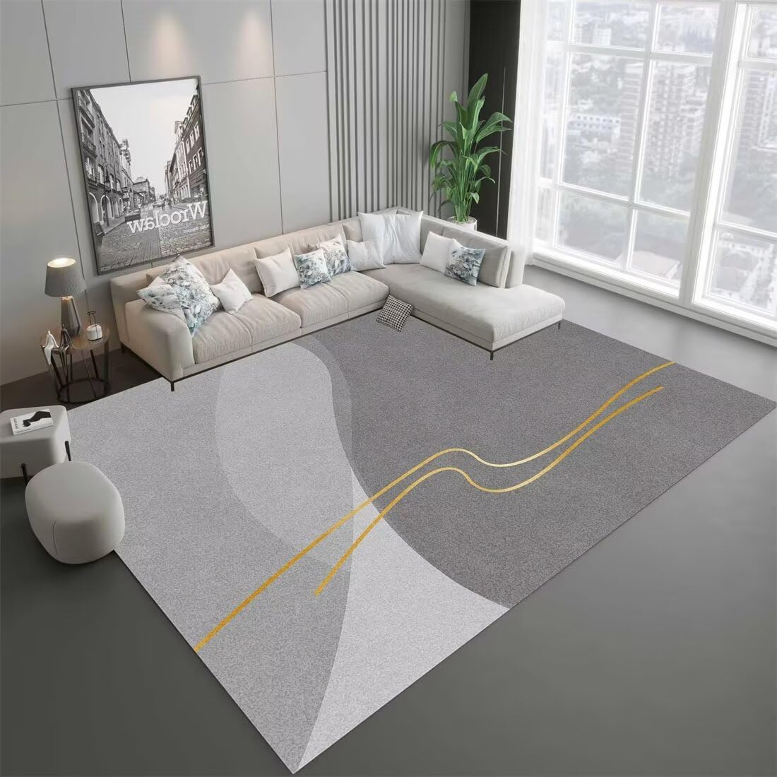 Tapis couloir antidérapant gris réglant le problème des glissades dans les zones de passage