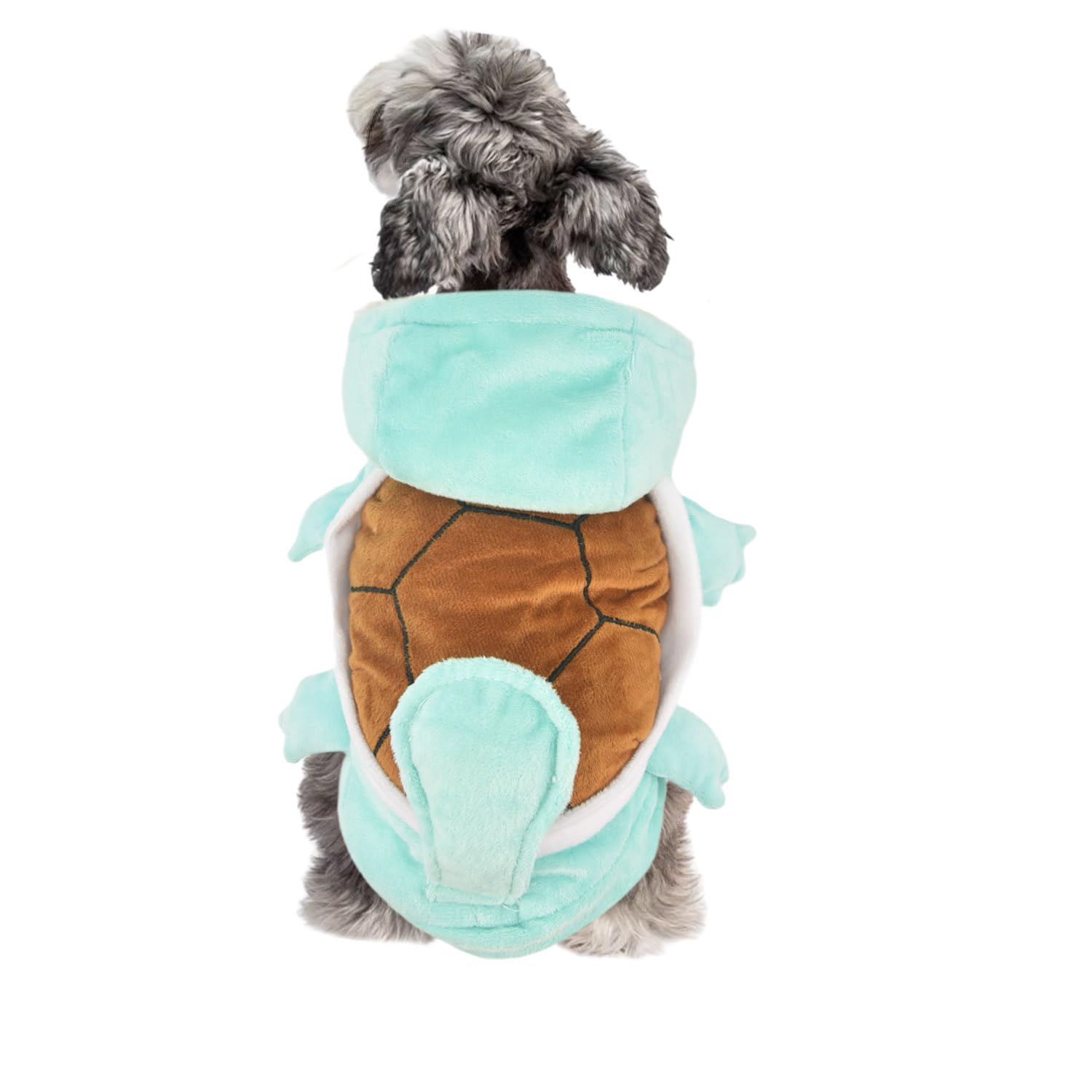 MuYaoPet Halloween Turtle Shell Dog Costume for Small Large Dogs,Tortoise Christmas Pet Costume Party Dress Outfits,Winter Thick Fleece Dog Coat Jacket Clothes for Bulldog Labrador (Turtle, S)