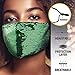 metaltree98 Women’s Lady’s Sequin Multi Color Fashion Bling Face Nose Mask With Adjustable Ear Loops Washable Reusable Breathable (Green)