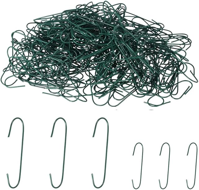 WYAN Christmas Tree Baubles Ball Metal Hooks,for Christmas Tree Home Kitchen Party Decoration Anniversary, Green (300 Pack)
