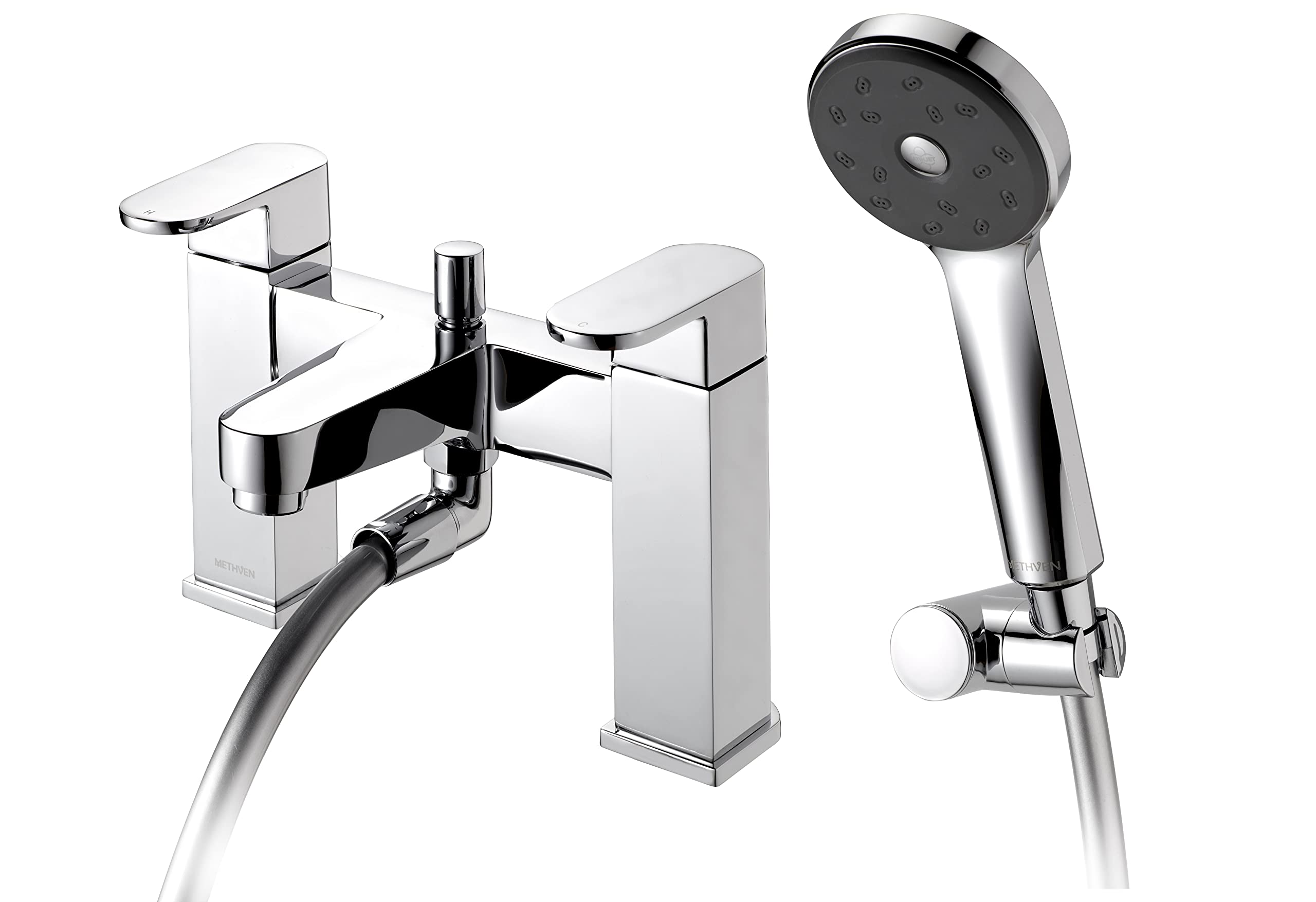 ALBSMCP Bath Mixer, Individual Lever, Methven Satinjet Shower Head, Silver