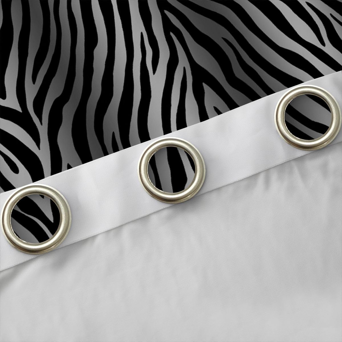 Loussiesd Black Zebra - Trattamenti per finestre, 2 pannelli, 166 x 182 cm