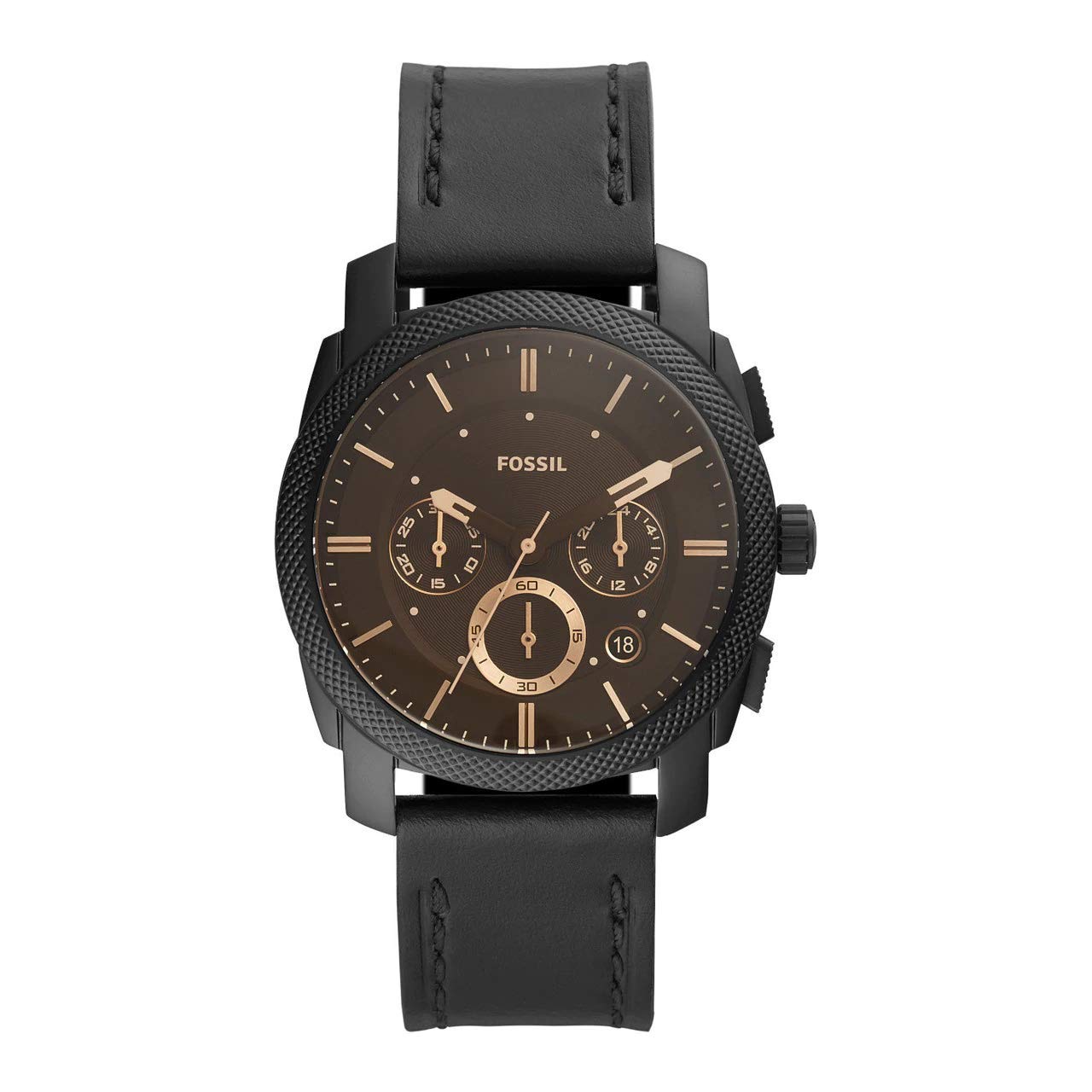 FossilFS5586 Machine Chronograph Black Leather Watch