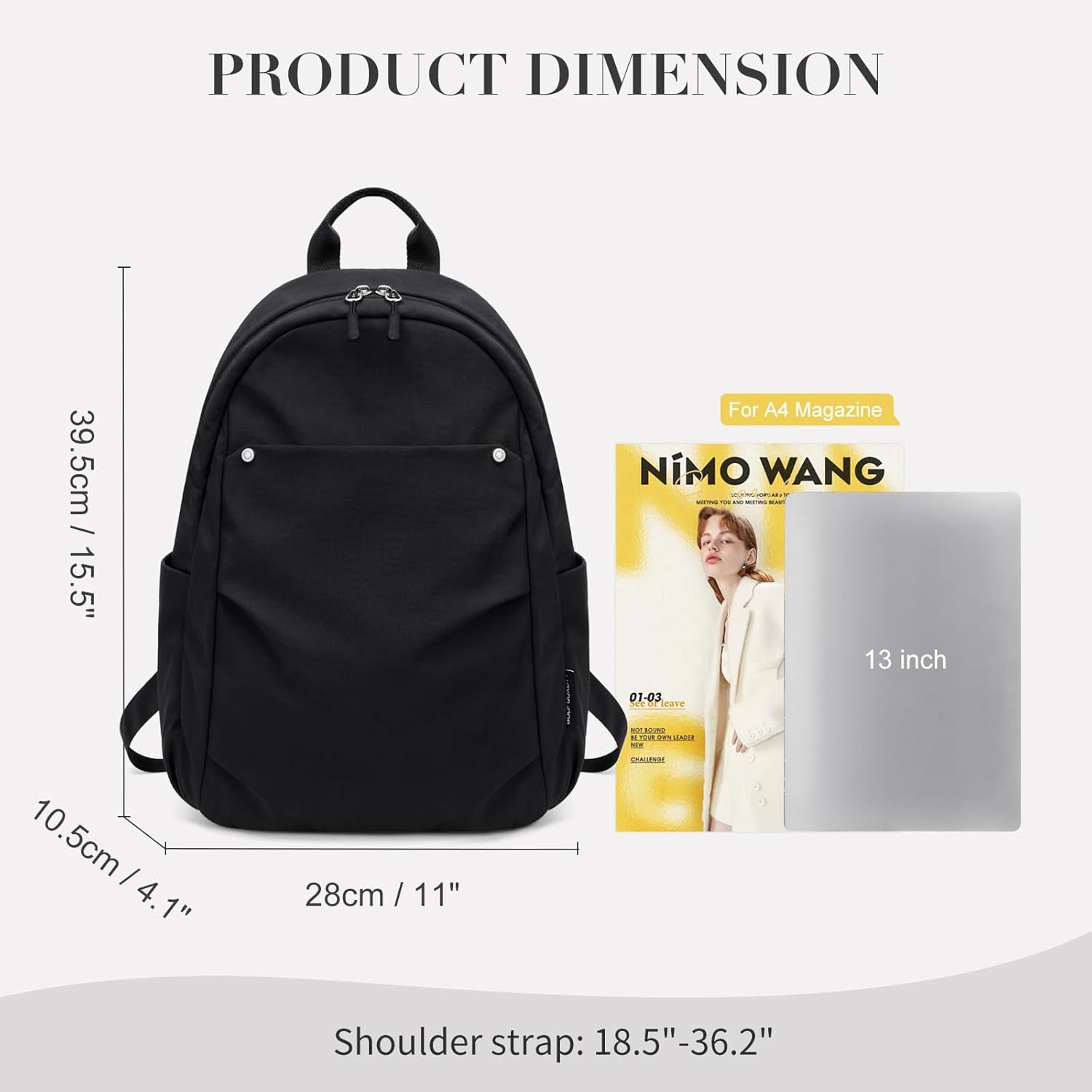 Mini Backpack for Women Fashion Small Backpack Purse Lightweight Daypack for Work Trave Daily,Black - Image 3