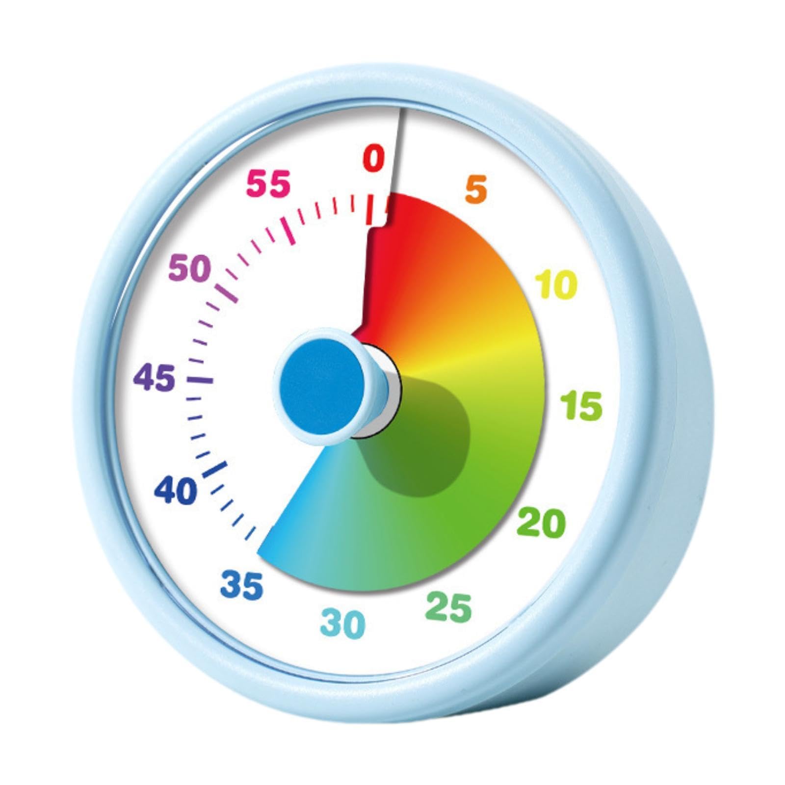 Gralara Visueller Timer Als 60 Minuten Uhr Und Zeitmanagement Werkzeug Küchenuhr Und Lernuhr mit Benutzerfreundlicher Bedienung für Die Arbeit Im B, Blau