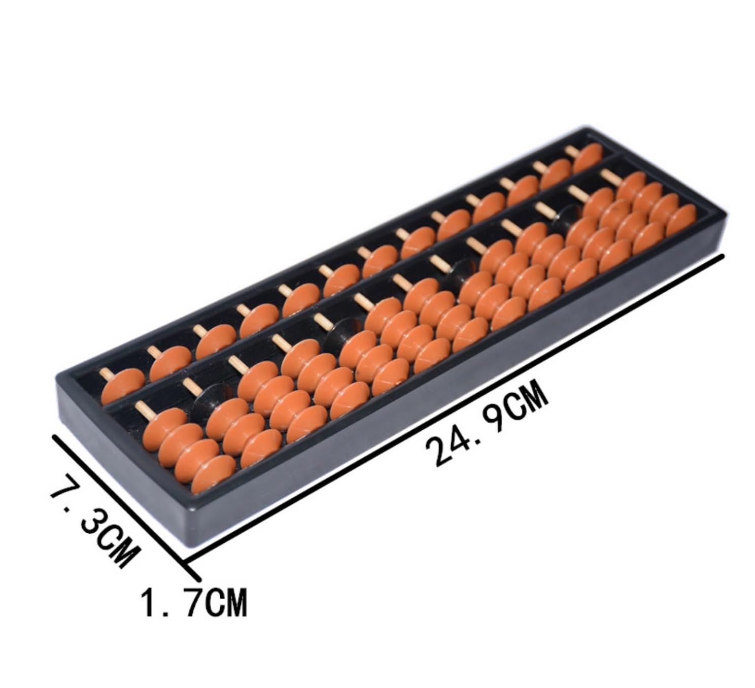 Arithmetisch Abakus Digit Standard Professional Abacus 13 Spalten Soroban Rechner for Pädagogisches Lernwerkzeug Berechnungswerkzeug(Brown)