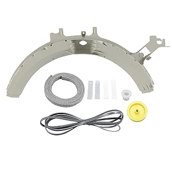 WE49X21874 Dryer Bearing Kit Compatible with GE Contains WE14M124 Top Bearing WE9M30 Drum Felt WE12M29 Belt WE1M1067 Slides WE1M504 Glide Slides WE12X83 Pulley Idler WE3X75 Drum Support Bearing