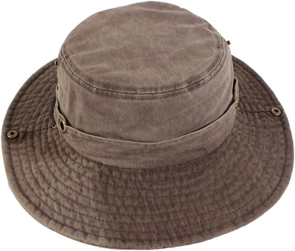 Bucket Hat Washed Cotton Panama UPF 50+ Sun Male Beach Fishing Hunting Caps