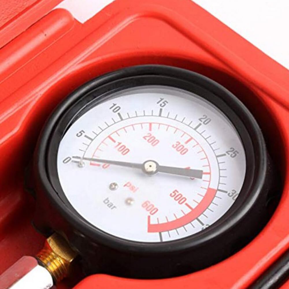 Tester di compressione, 0-40 bar/600 PSI #45, in acciaio al carbonio, per motori a benzina e diesel