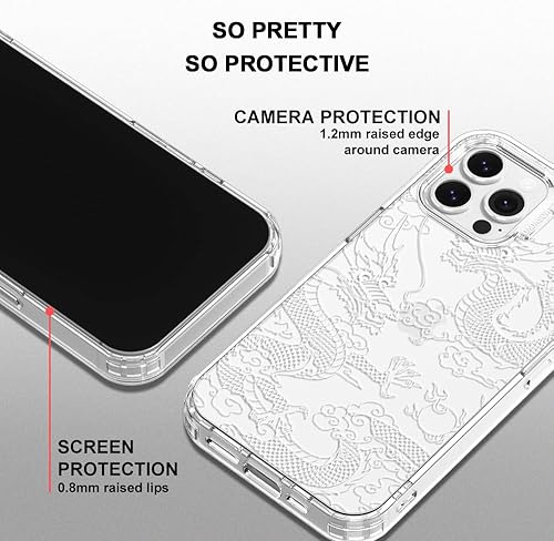 Miniatura 4 de MOSNOVO Funda para iPhone 13 Pro Max, Protección contra caídas de grado militar Buffertech de 6.6 pies Tecnología antidespegado Diseño de funda de
