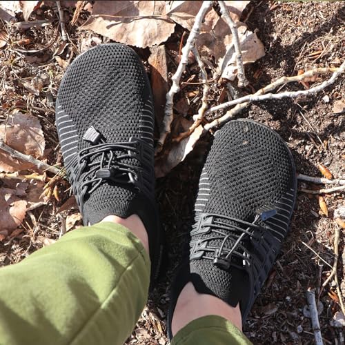 WateLves Wide Water Shoes Tênis masculino para caminhada na praia, Preto, 8 Wide Women/6.5 Wide Men