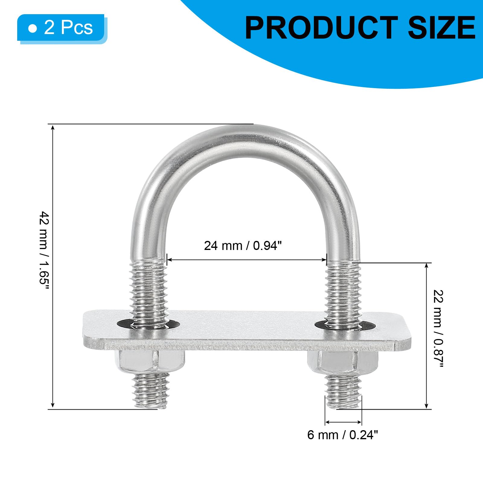 PATIKIL Round U-Bolts - Image 2