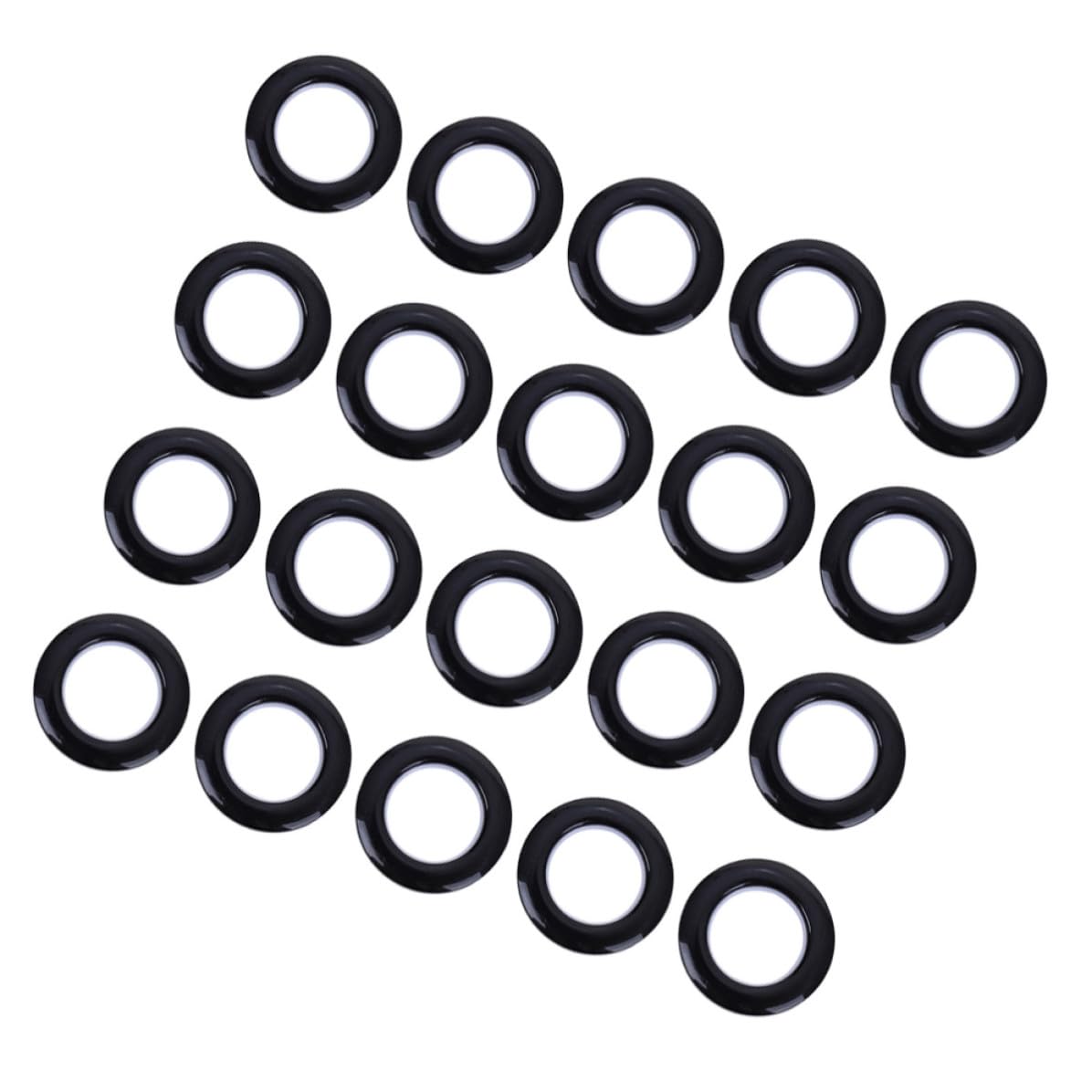 Anillos de cortina Totority para eliminar ruidos y tirones con plástico negro resistente