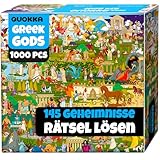 QUOKKA 1000-Teiliges Puzzle Für Erwachsene Mythories Antike griechische Götter – Premium-Box-Verpackung Mit Zusätzlichen Spannenden Herausforderungen - Ideal Zum Entspannen