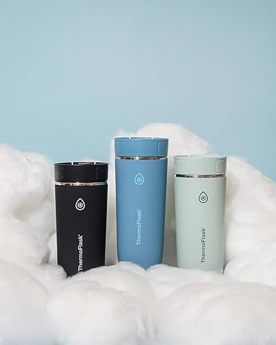 Miniatura 6 de Thermoflask Vaso de café de viaje con tapa Sip-N-Lok, acero inoxidable, taza aislada para café, té y más, diseño a prueba de fugas y apto para