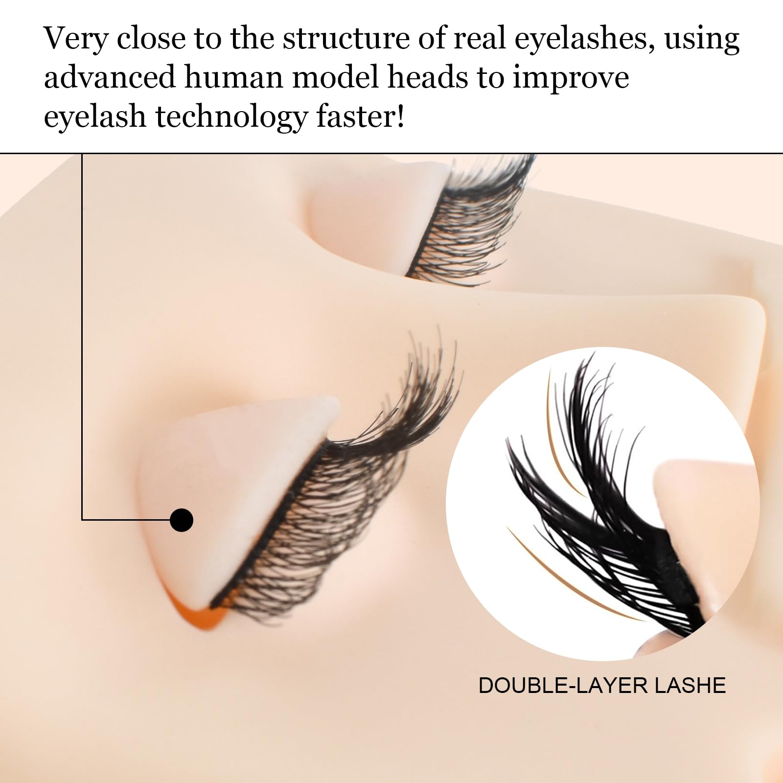 Lash Mannequin Head, Eyelash Extension Mannequin Head, Realistic Makeup Mannequin Head - Image 4