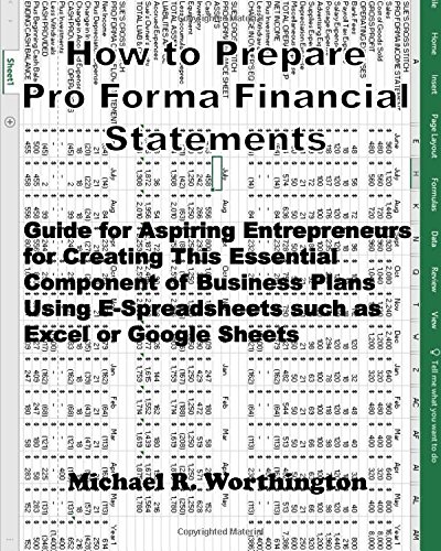 How to Prepare Pro Forma Financial Statements: Guide for Aspiring Entrepreneurs for Creating This Essential Component of Business Plans Using E-Spreadsheets such as Excel or Google Sheets