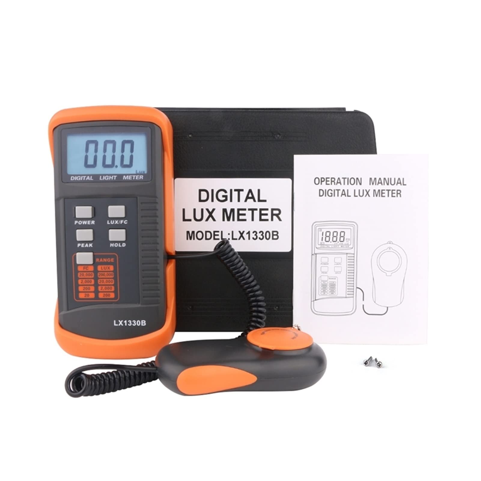 Belichtungsmesser, Spektrometer, Illuminometer, Handheld hochpräzise digitaler Illuminometer-Messbereich 0~80.000 LX, weit verbreitet for Anlagenüberwachung Umgebungslicht