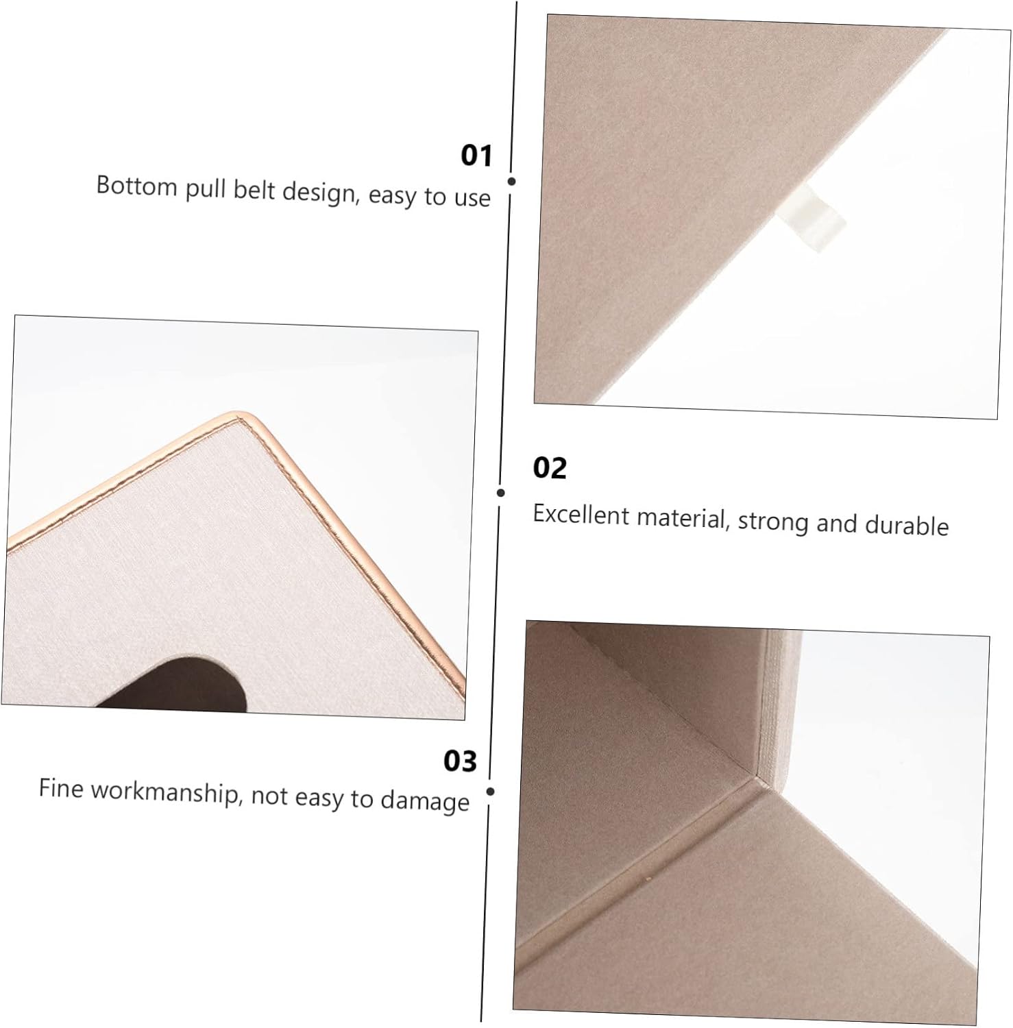 Square Tissue Box Holder Leather for Home and Hotel Use image 5