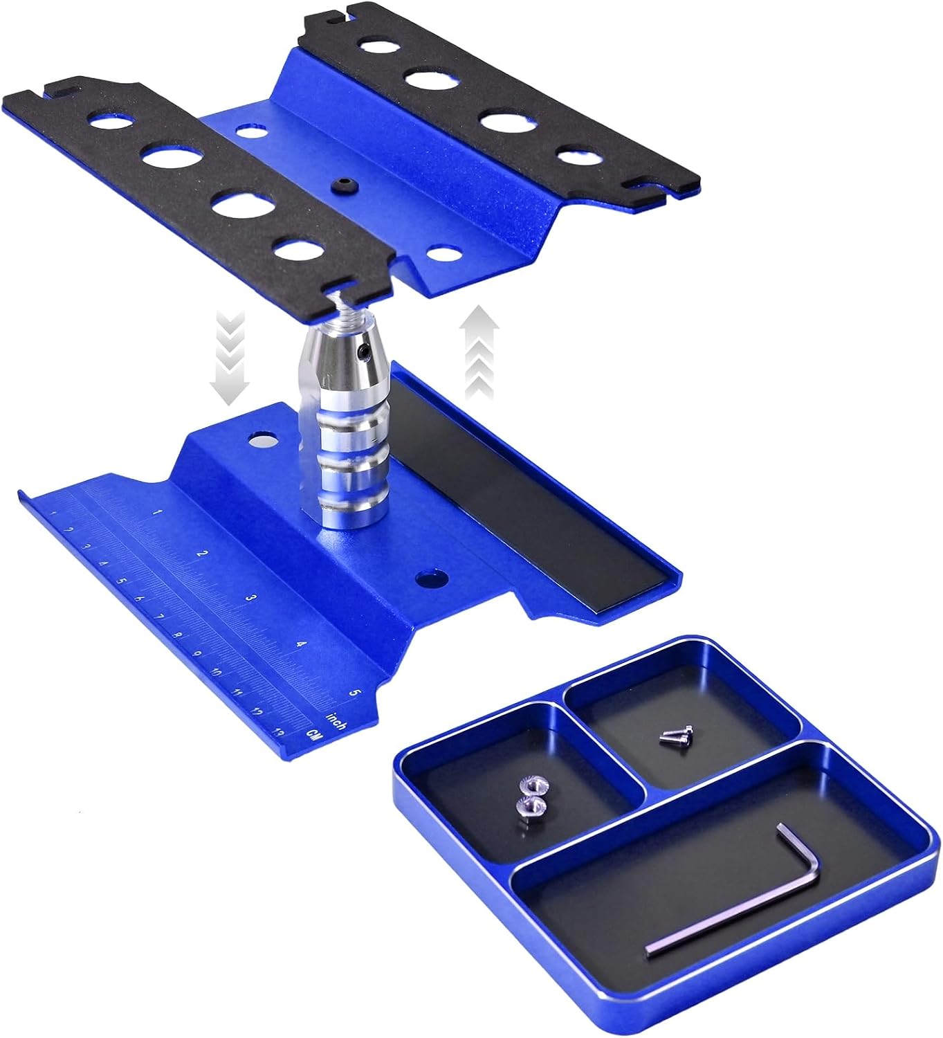 RC Car Adjustable Repair Stand & Small Screw Tray for 1/8 1/10 1/12 1/14 RC