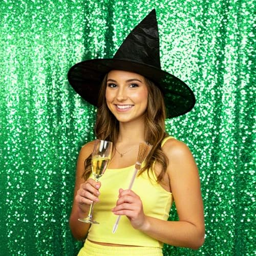 Fullhawl 32 Pcs Witch and Princess Party Favors 8 Witch Hats 8 Princess Crowns 8 Star Pens and 8 Broom Pencils Decoration for Party Birthday Supplies Dress up Costume Cosplay Gift by Fullhawl - Image 4