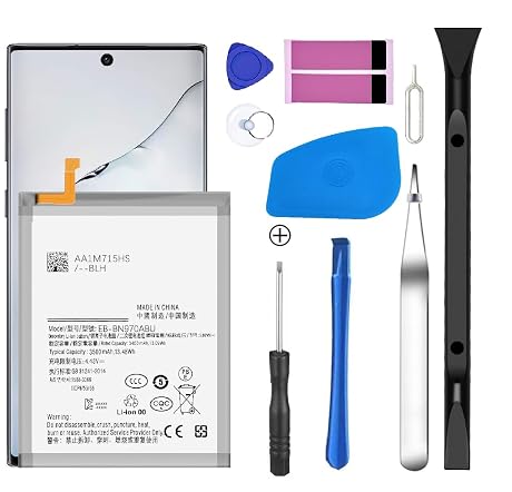 Yuntunele Galaxy Note 10 Battery Replacement,Upgraded New Battery for Samsung Galaxy Note 10 SM-N970 with Adhesive Tape Professional Tool Kit