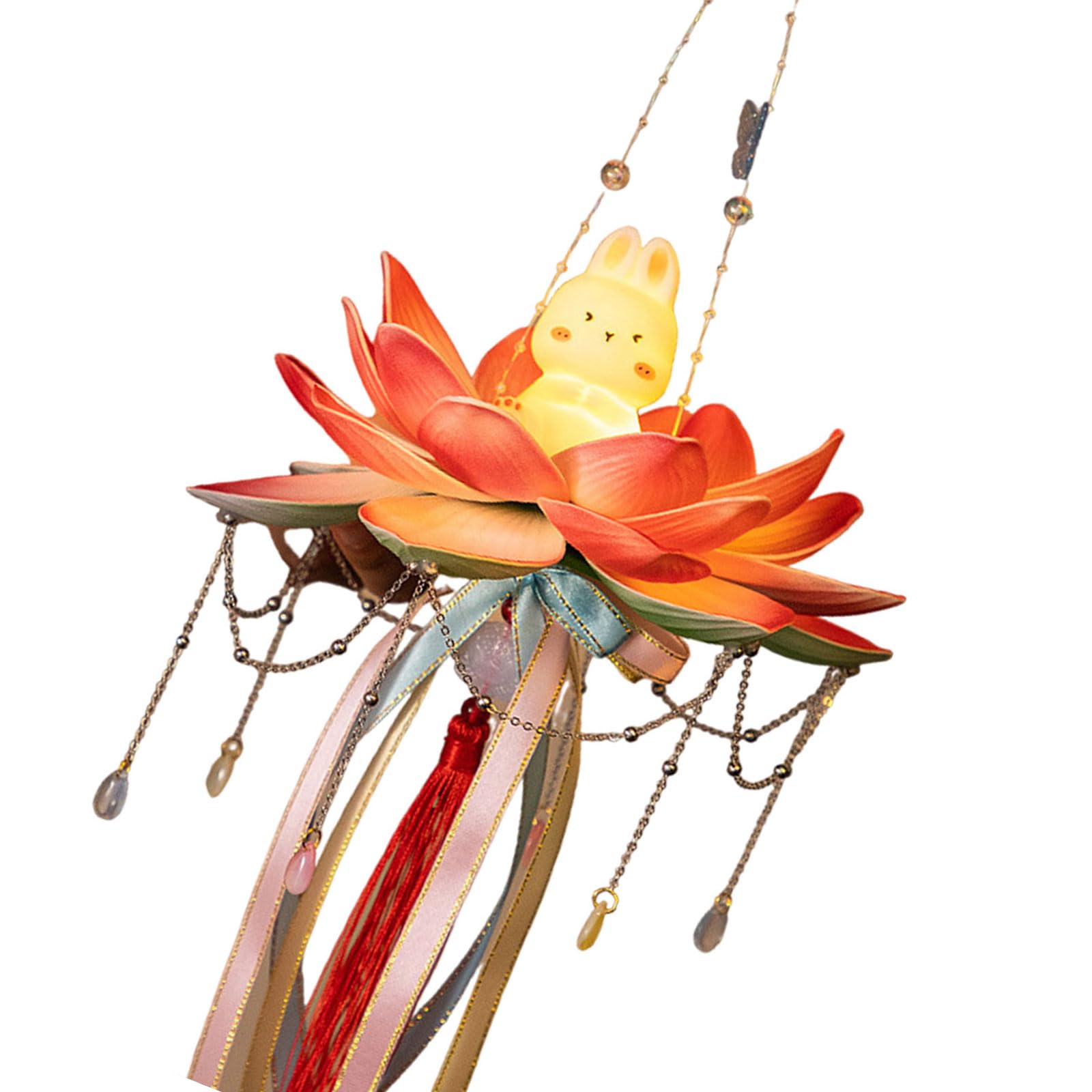 Tsophreniq Decorative Flower Rabbits Light Unique Autumn Festival Light with Rabbits for Gatherings Decoration Autumn Festival