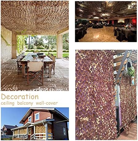 TENCEN Dual Mesh Custom Camouflage net for Blind Decor Courtyard Sunshade Photo Camp Fish Farm Factory Shelter Car Concealment Party Exhibit Backdrop Curtain Ceiling Fence Canopy Cover - 5