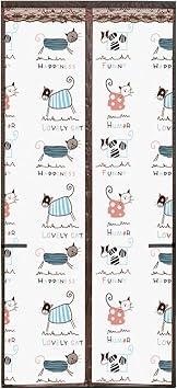 Magnetic Screen Door Bedroom Protector Screens for Doors Magnets Puertas Screen for Doorway Magnetic90 * 200cm,Cat