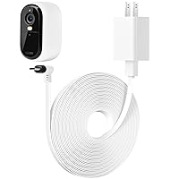 Vista 1 de Cable de alimentación de 25 pies compatible con cámara de seguridad Arlo Essential 2K para exteriores (2ª generación), cable de carga plano, cable