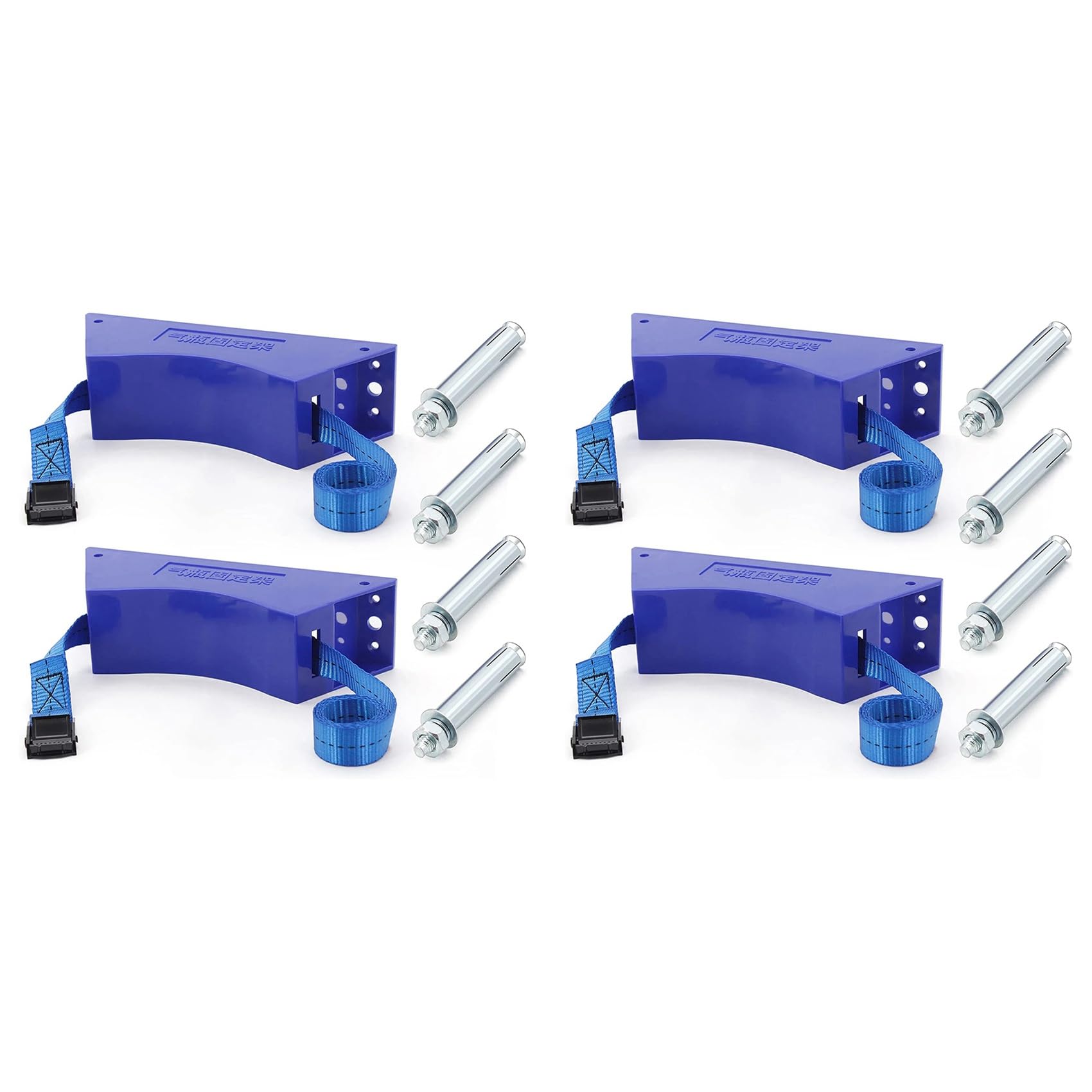 Ctrlzs Blue 4Pcs Propane Tank Holder Cylinder Wall Mounted Bracket Gas Cylinder Bracket Abs Gas Cylinder With Screws