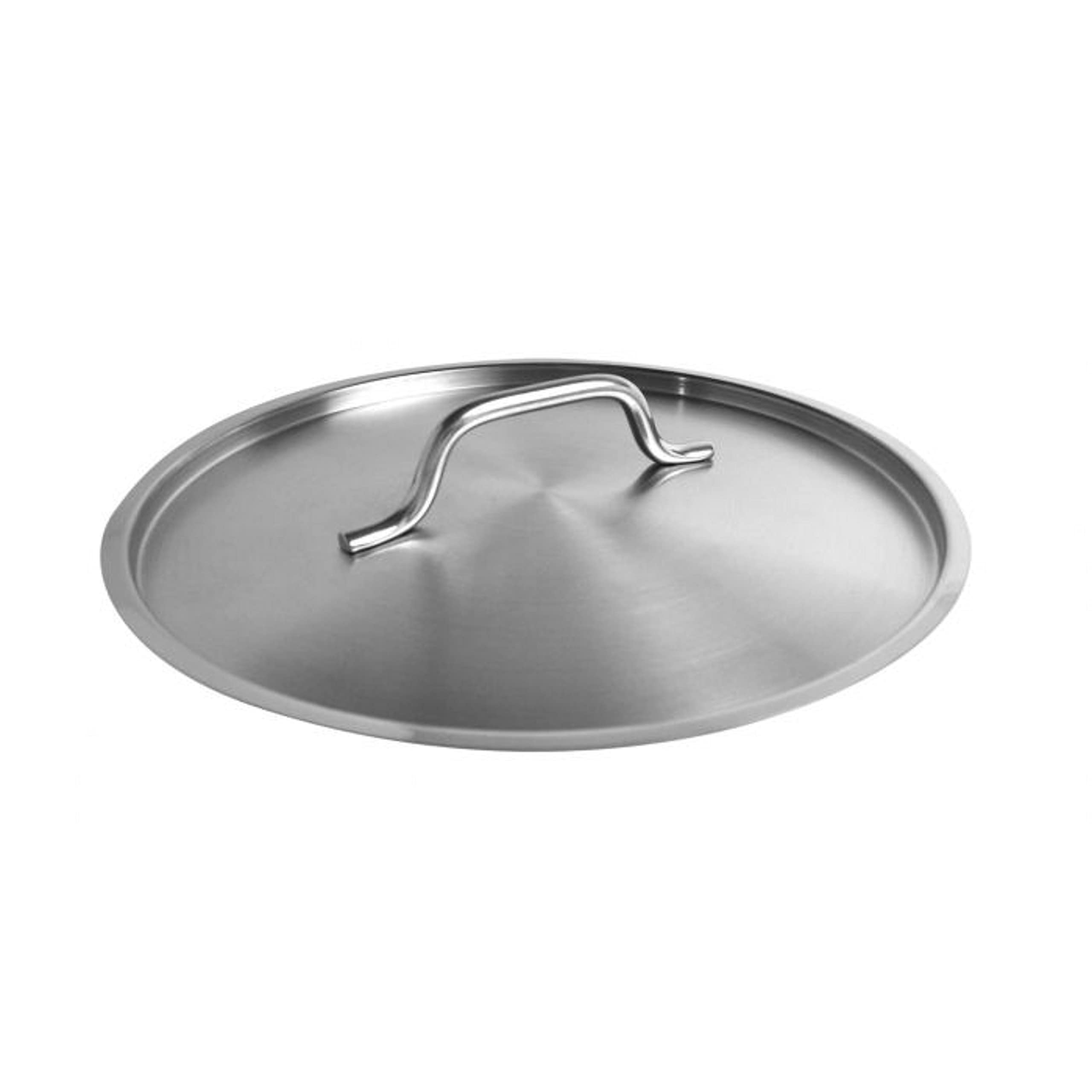 TrueCraftware-16 qt. Stainless Steel Stock Pot Lid 11-1/2" Diameter x 1/2" Thickness- Heavy Duty Stock Pot Cover Stew Pot Simmering Pot Soup Pot Lid for Soup Pasta Vegetable Oven Safe & NSF Certified