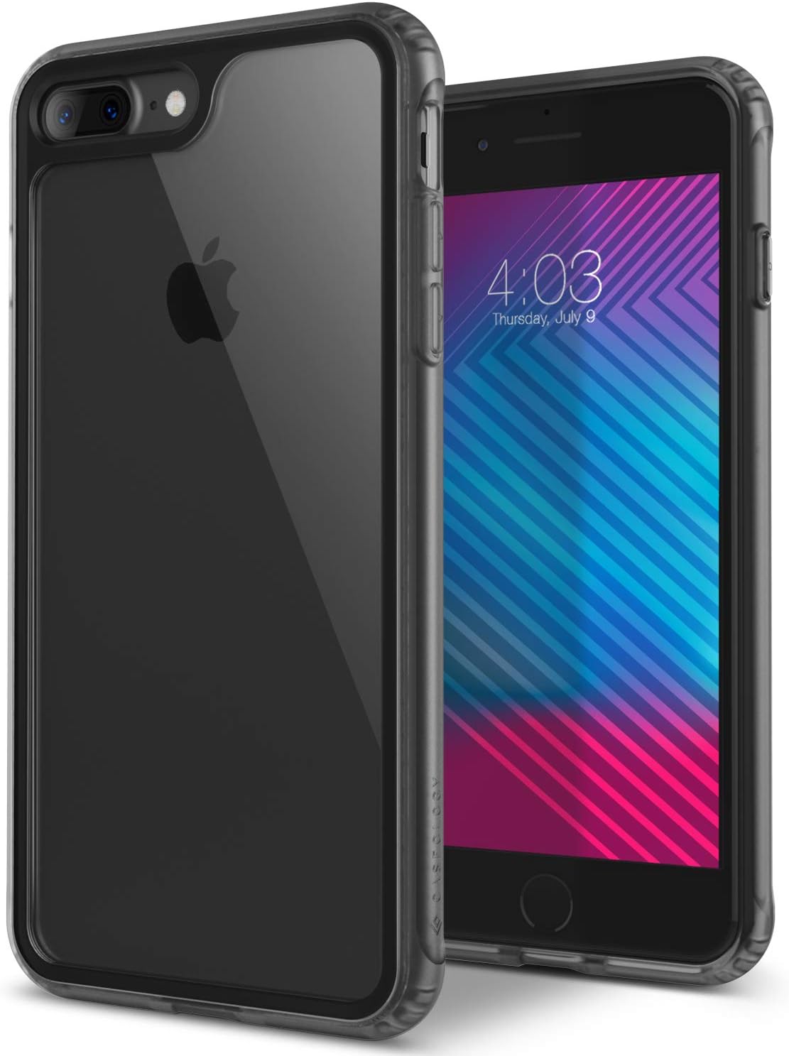 Caseology Coastline for Apple iPhone 8 Plus Case (2017) / for iPhone 7 Plus Case (2016) - Slim & Transparent - Frost Gray