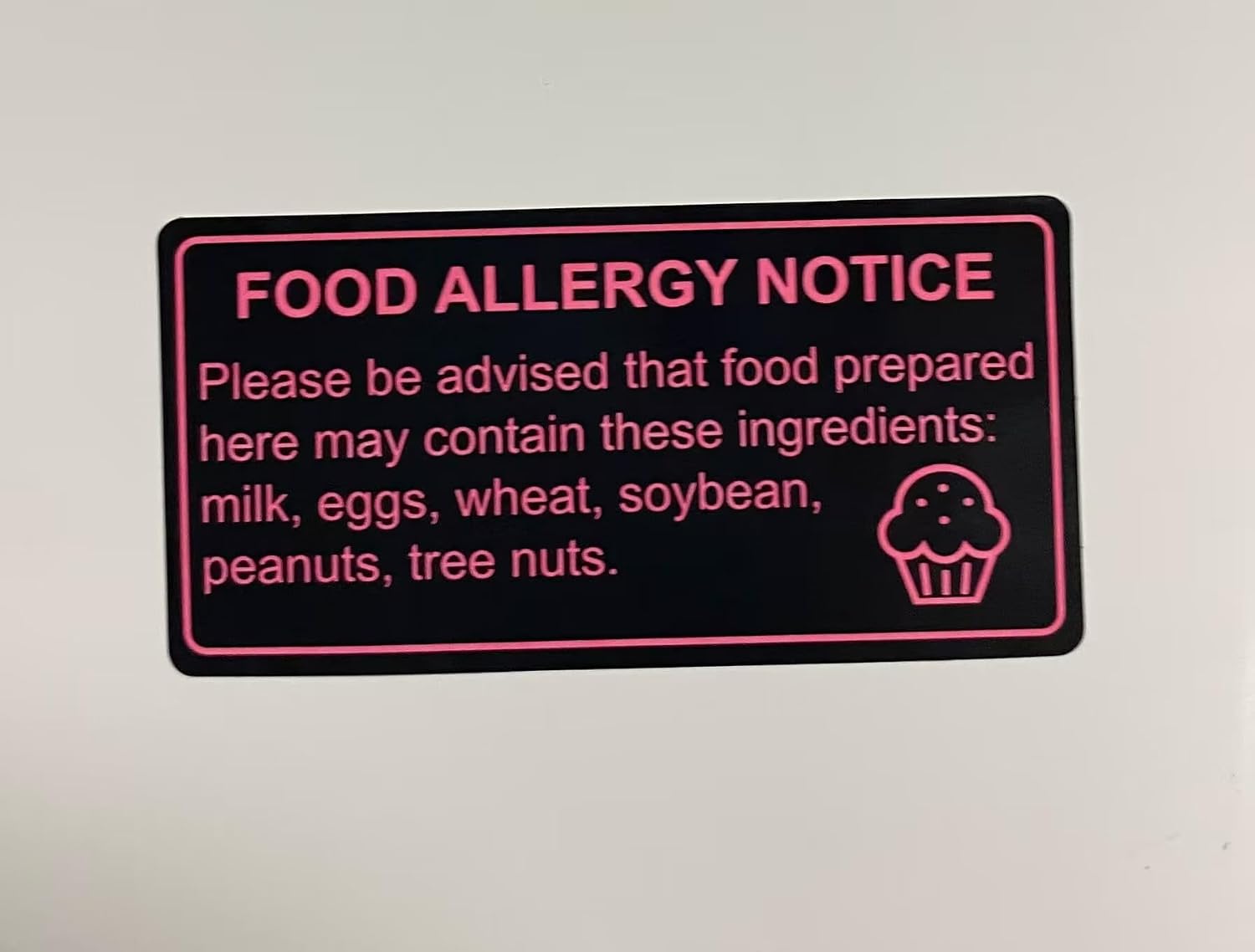 500PCS 1x2'' Food Allergy Warning Stickers Allergies Stickers