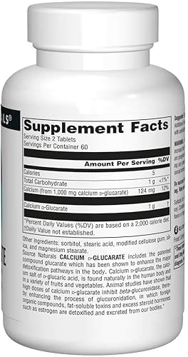 Vista 3 de Source Naturals - D-glucarato de calcio, 500 mg