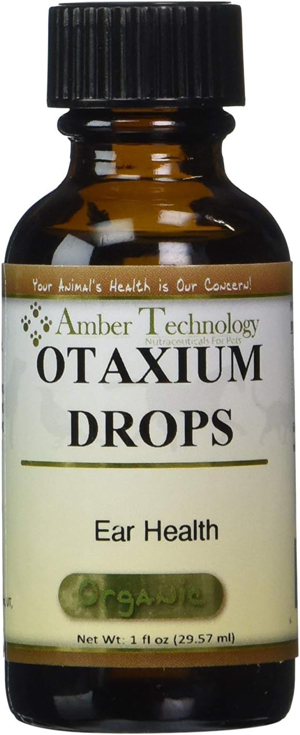 Amber NaturalZ Otaxium Drops for Dogs, Cats, Rabbits, and Small Pets | Herbal Ear Support to Help Maintain Normal Ear Function, Soothe Occasional Discomfort, and Promote Ear Health