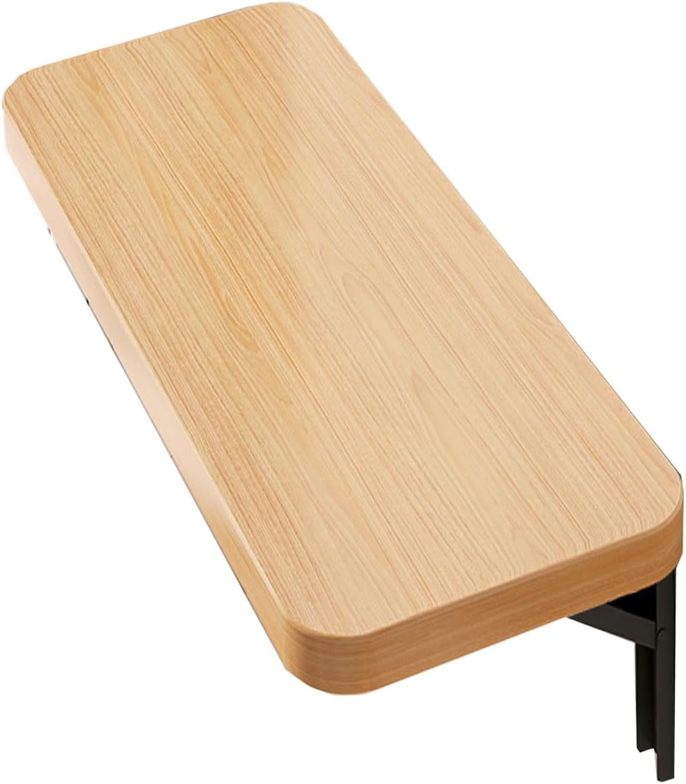 Wall-Mounted Folding Table, Heavy-Duty Collapsible Desk for Office, Kitchen, Laundry - Space-Saving 80x40cm Metal Shelf with Sturdy Brackets