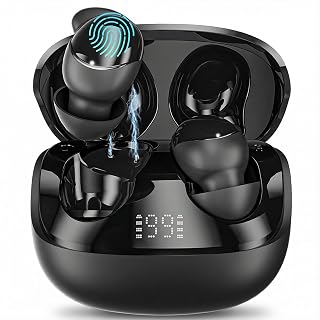 T33 Sleep Earbuds, Bluetooth 6.0 Noise Cancelling Sleep Headphones for Side Sleepers, ANC Up to 98%, Sleep Mode, 48H Playtime, Small Earbuds Comfort Fit for Sleeping, Travel, Work, Glossy Black - Amazon product rated Grade A