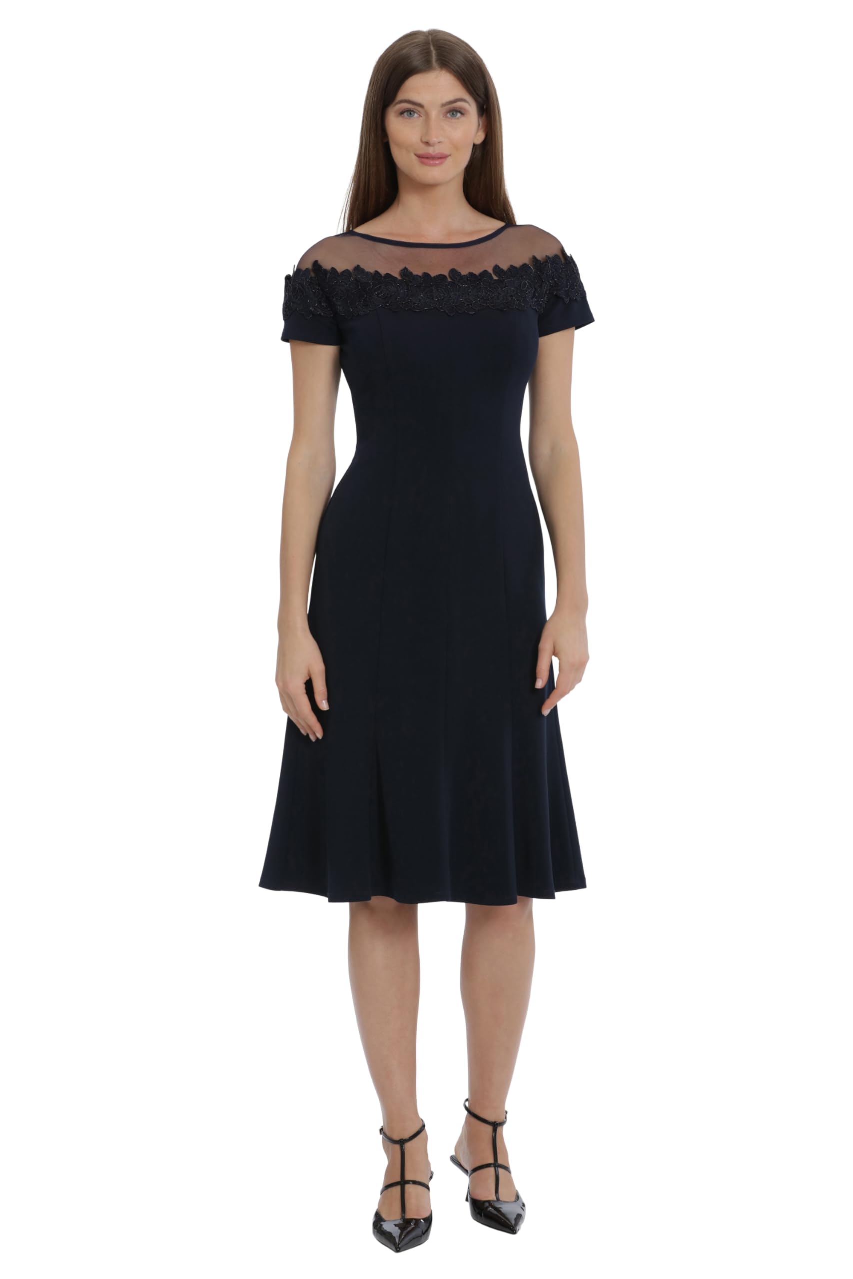 Maggy London Women's Maggy London Women's Dresses Illusion Dress Occasion Event Party Holiday Cocktail Guest of Wedding